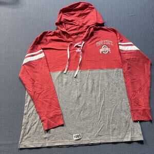 Ohio State Men Red & Gray Hoodie Sz M Pre-Owned Excellent